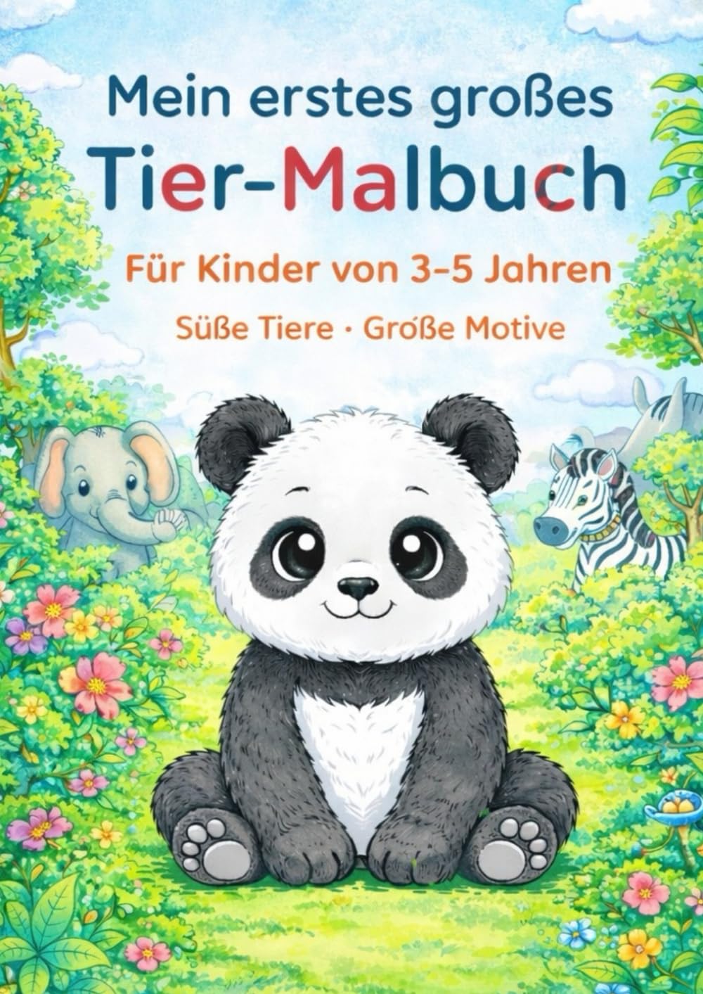 Mein erstes großes Tier-Malbuch: Für Kinder ab 3-5 Jahren – Süße Tiere & große Motive