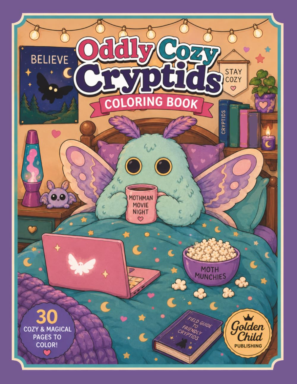 Oddly Cozy Cryptids: A Bold and Easy Coloring Book Featuring Cozy Cryptids, Whimsical Folklore Creatures, and Charming Woodland Adventures for Relaxation and Fun