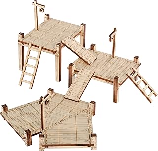 Modular Bridge, Dock, Walkway Expansion Set 7PCS Wood Laser Cut Dungeon Terrain for D&D, Pathfinder, Dungeons & Dragons and Other Tabletop RPG