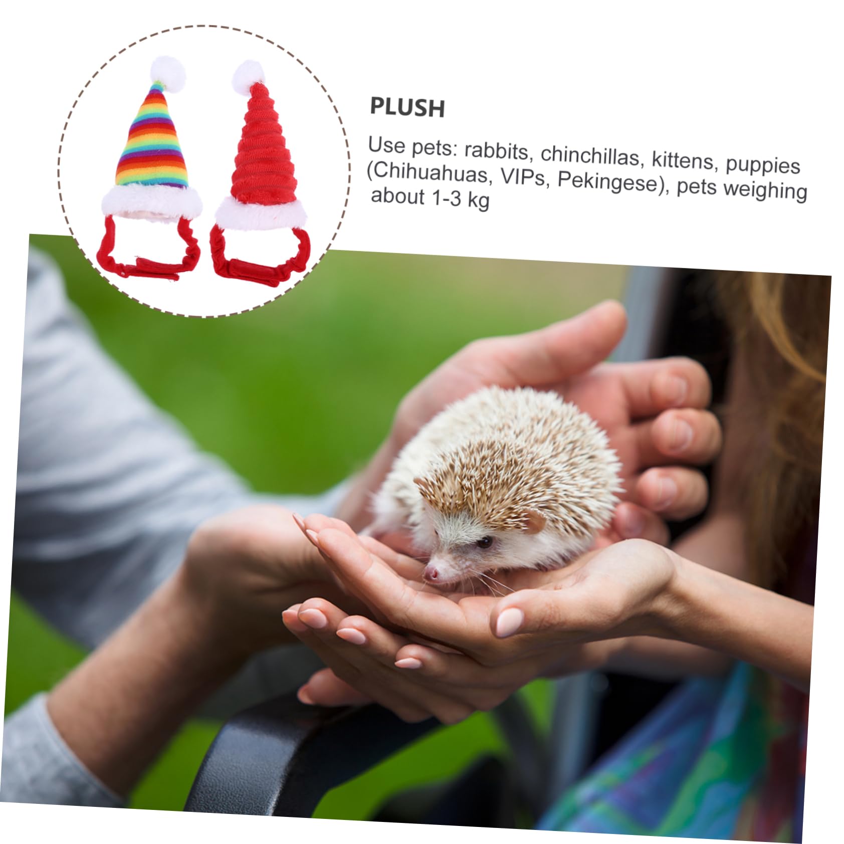 SUPVOX 2pièces Chapeau de Noël Décoratif pour Hamster et Cochon Chapeaux pour Lapin Accessoire de Fête