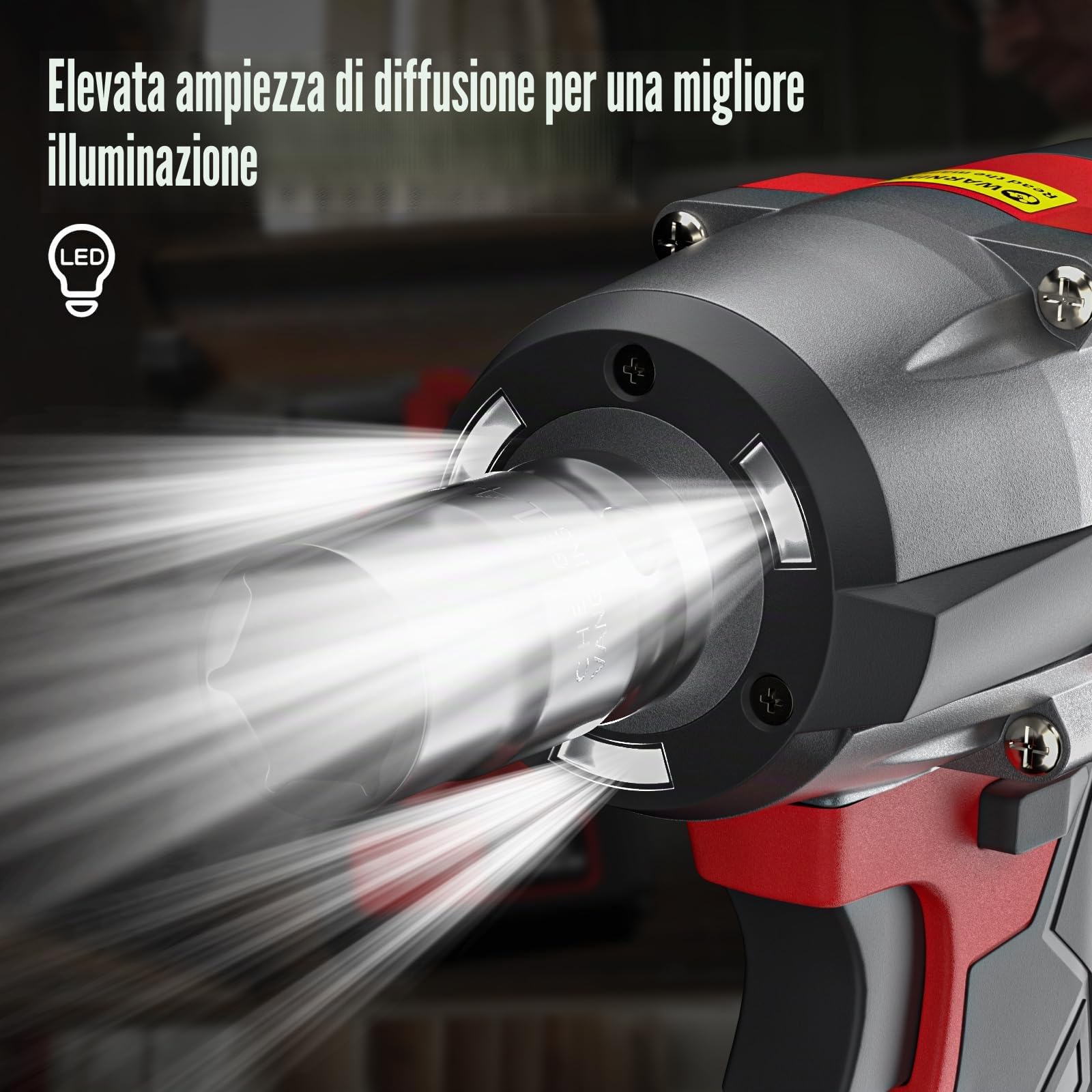21V Avvitatore a Impulsi Brushless,Chiave Elettrica 3 in 1,3400RPM,550Nm Professional 1/2’’Elevata Avvitatori a Massa Battente, Batteria 4.0Ah, 4 Bussola,12 Punte, Avvitatore Batteria per Auto Casa