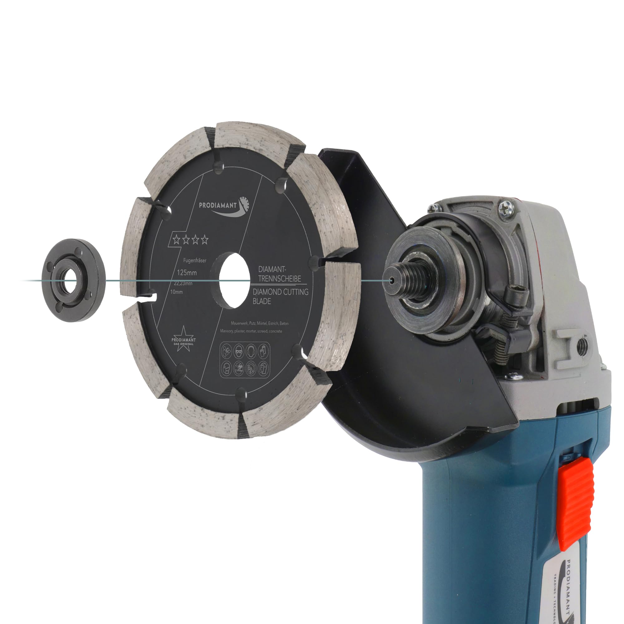 PRODIAMANT Fresa per giunti ø 125 mm larghezza 10mm per malta calcestruzzo muratura e intonaco segmento diamantato 10mm qualità professionale