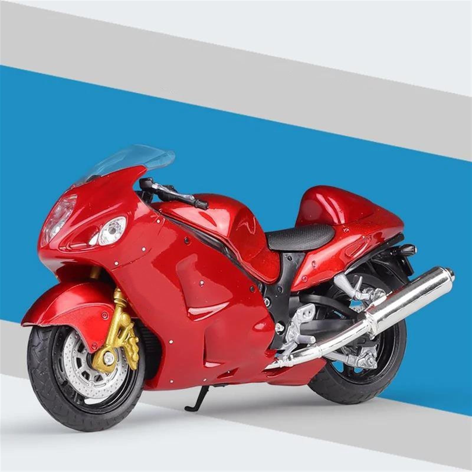 SEYXF Motorbike Toy 1:18 for Suzuki Hayabusa GSX-1300 R Motorcycle Model Diecast Metal Alloy Toy Gift(Red Foam Box)