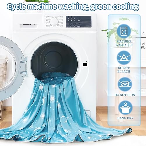 Miniatura 7 de inhand Manta refrescante tamaño King (90 x 108 pulgadas), mantas refrescadas para personas que duermen con calor, manta de verano ligera y