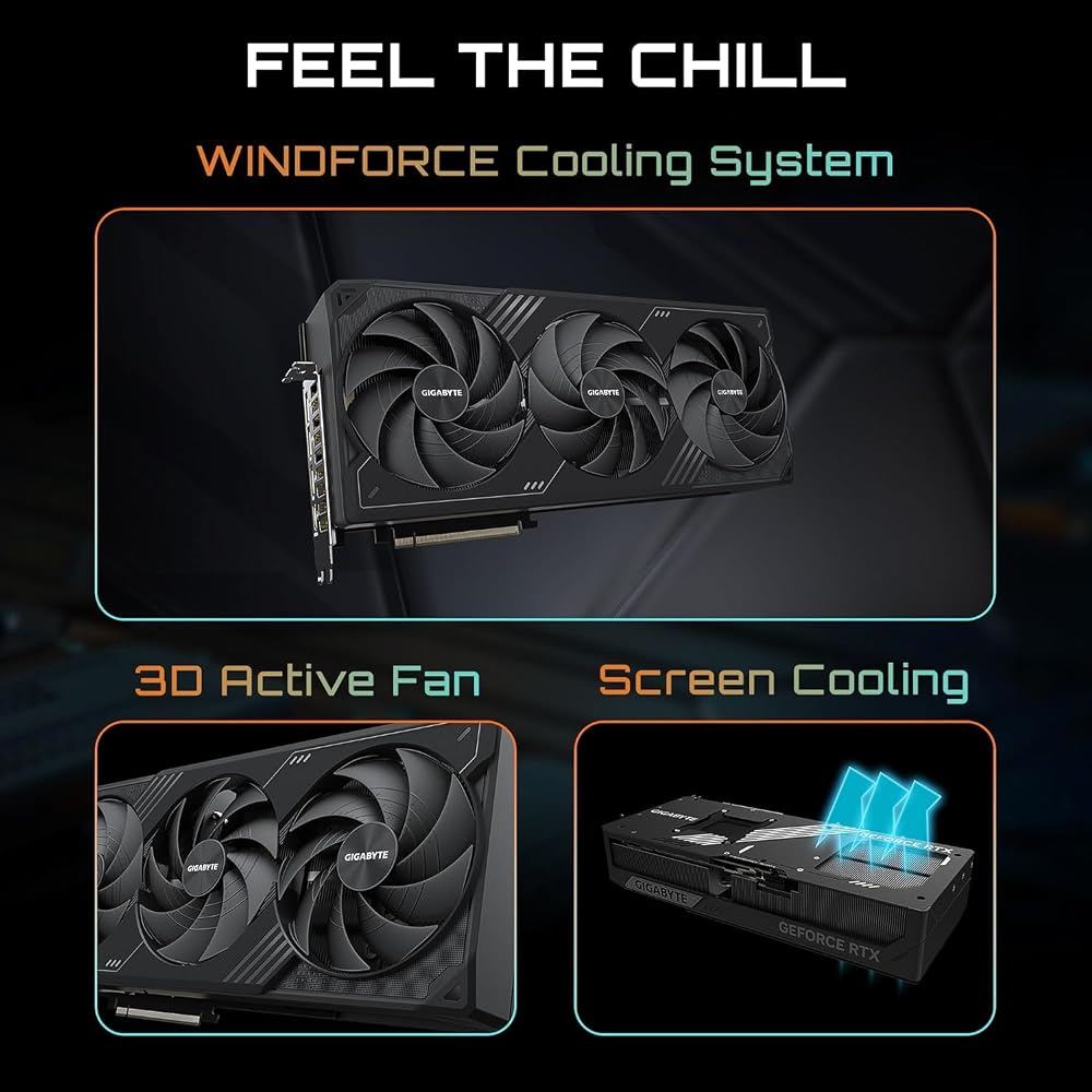 GIGABYTE GeForce RTX 5090 WINDFORCE 32G Graphics Card, 32GB 512-bit GDDR7, PCIe 5.0, WINDFORCE Cooling System, GV-N5090WF3-32GD Video Card, Bundle with Targus Dock Station and Backpack Alienware