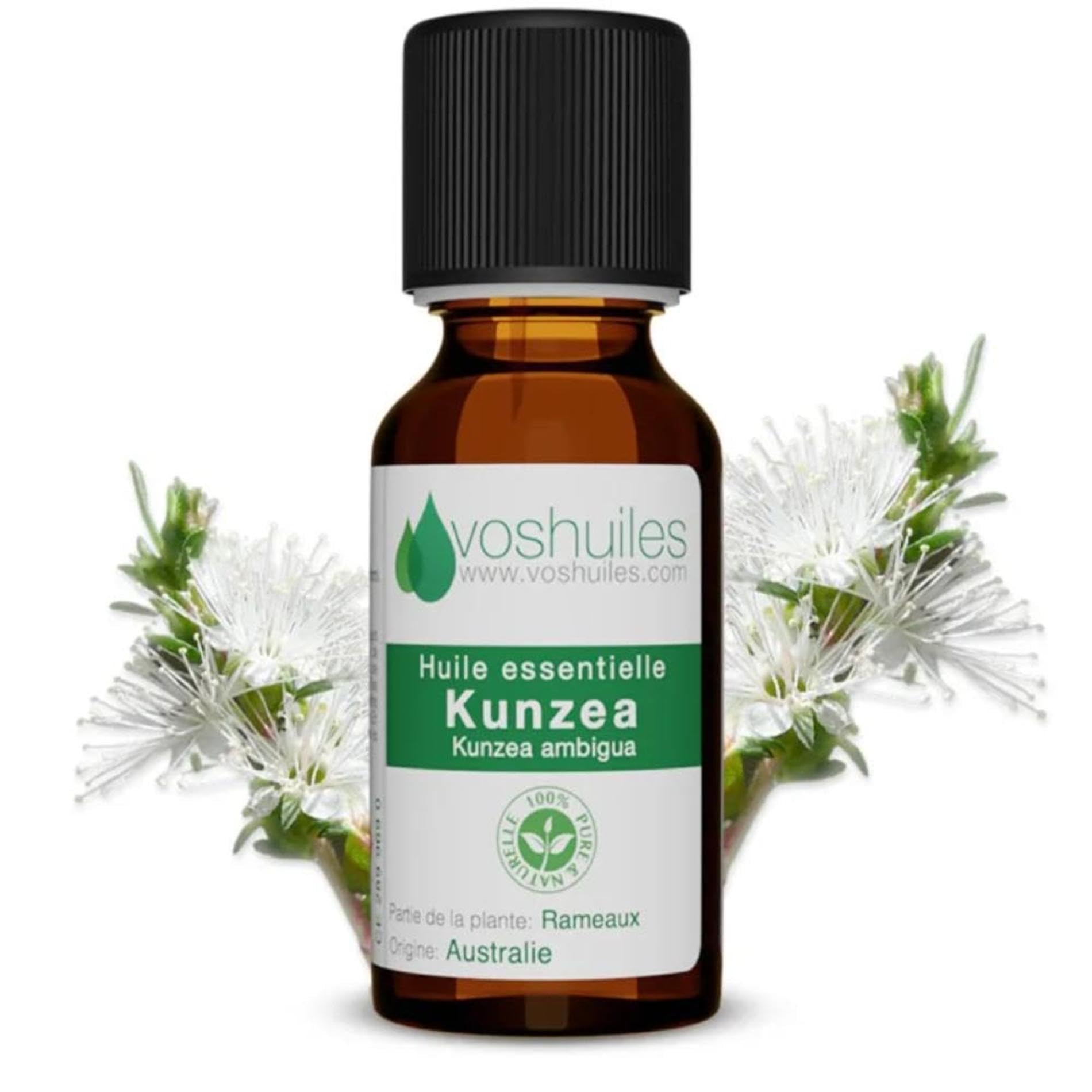 VOSHUILES - Huile Essentielle de Kunzea - Parfum Boisé, Frais et Équilibré - 100% Pure, Naturelle et Chémotypée - Distillation à la Vapeur des Feuilles - 5 ml