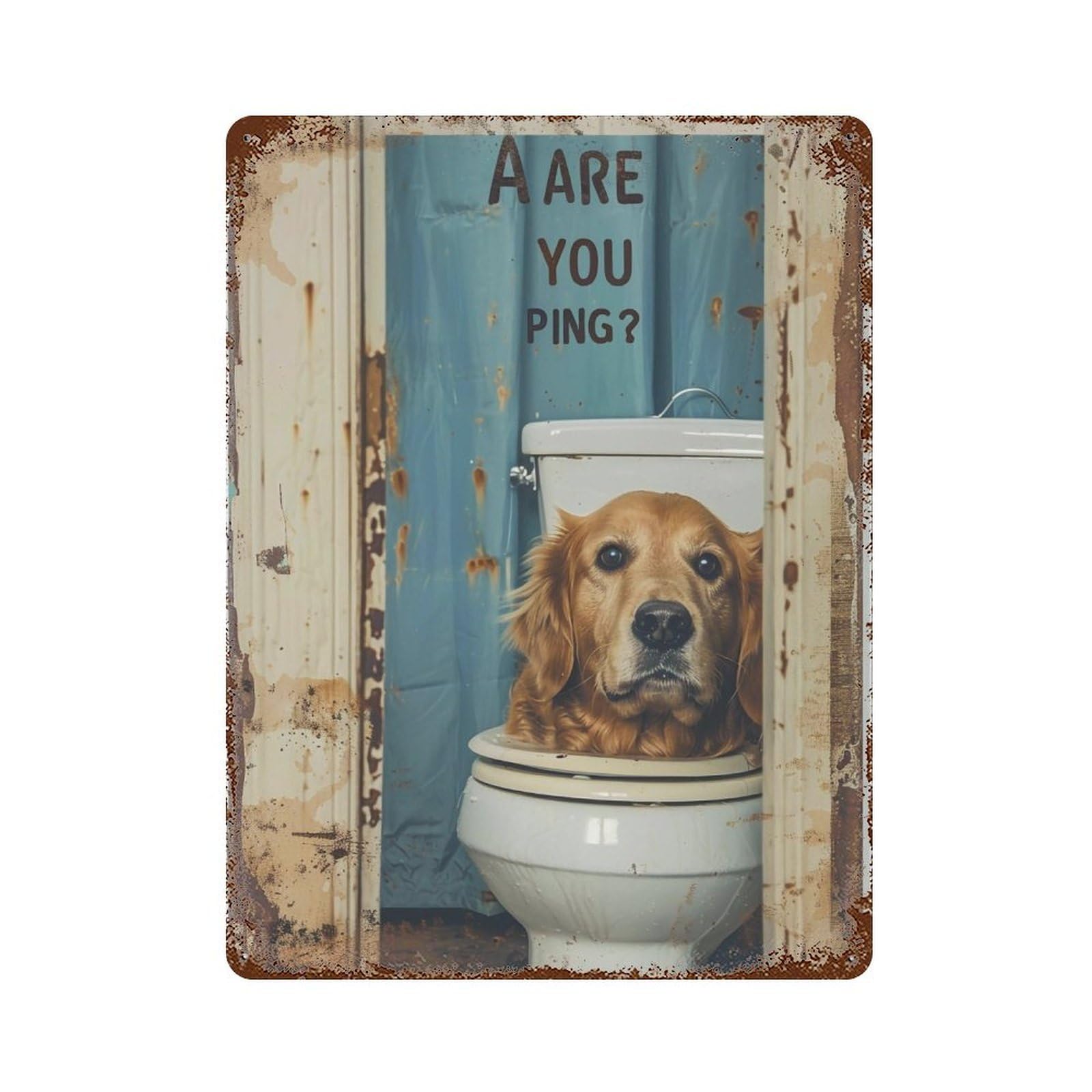 FHUYEURHRY Golden Retriever Are You Pooping 01 Wall Decor Retro Iron Vintage Art Metal Tin Sign Poster Modern Home Cofffee Club Art Bar Shop Decorations Style-3 40x30cm