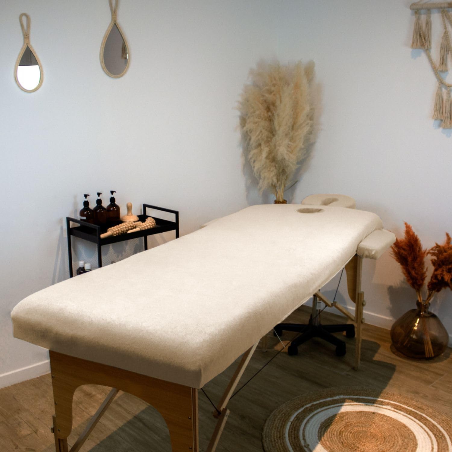 Vivezen - Kit complet de housses pour table de massage - Éponge- Plusieurs coloris