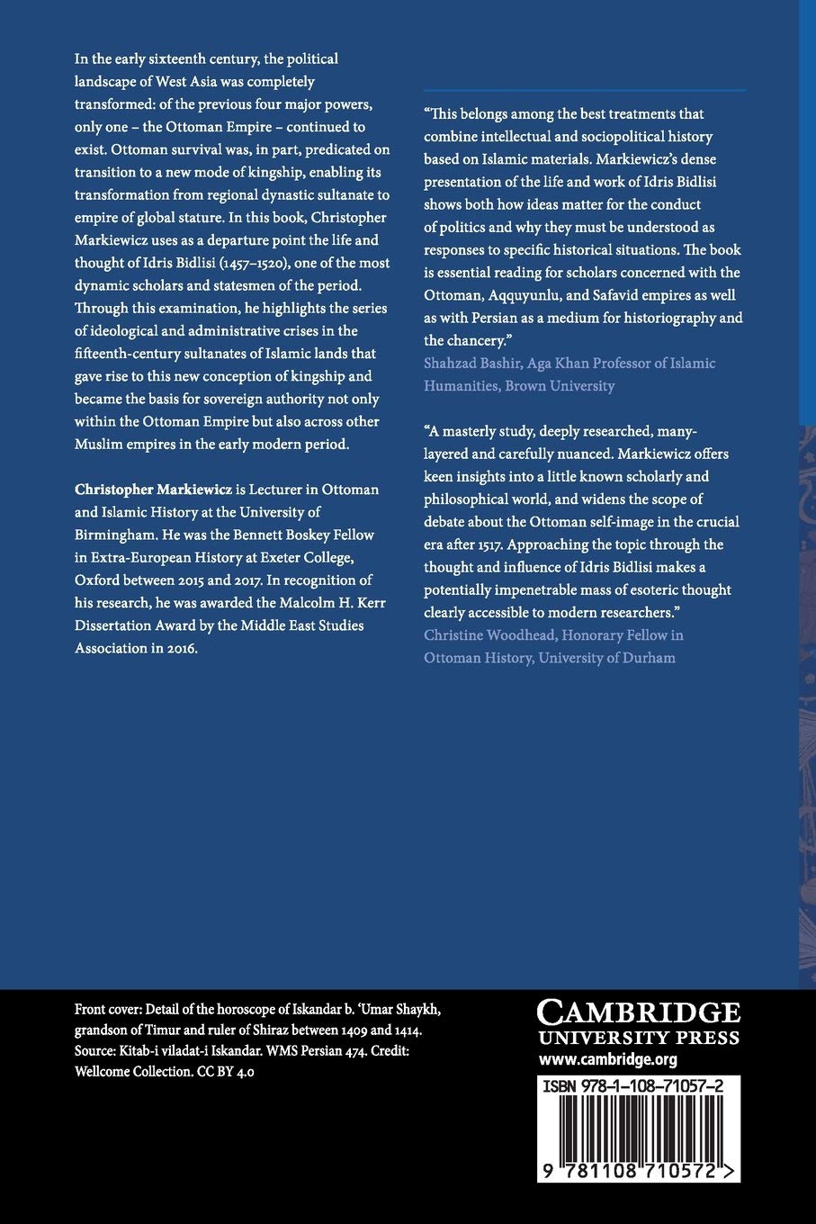 The Crisis of Kingship in Late Medieval Islam: Persian Emigres and the Making of Ottoman Sovereignty