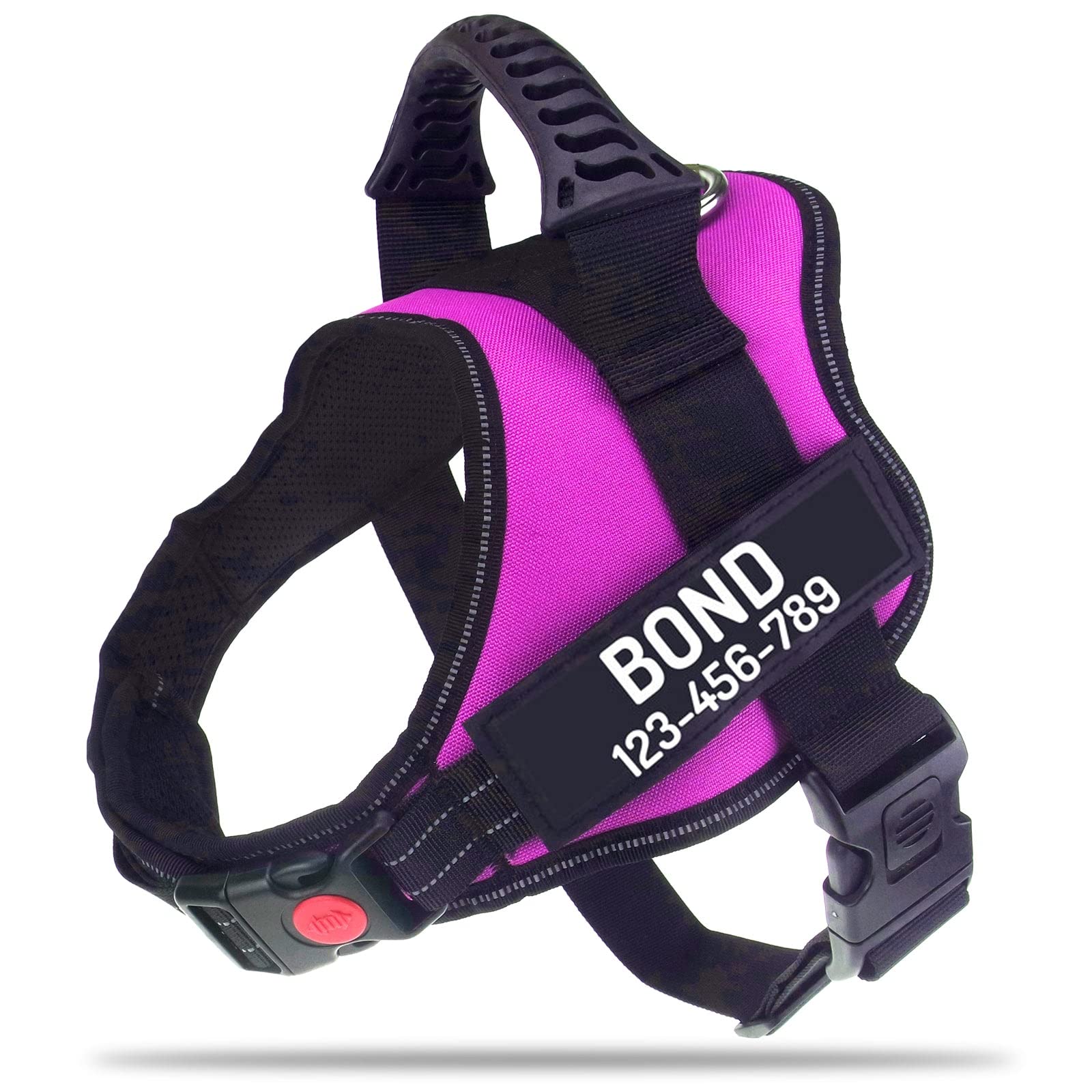 Personalized No Pull Dog Harness with Custom Name and Phone Number By PawPawify, Heavy Duty Pet Vest to Prevent Tugging, Pulling, or Choking, Training