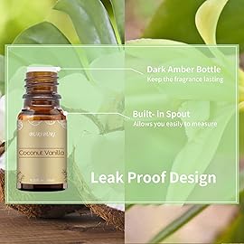 BURIBURI Coconut Vanilla Essential Oil, 10ml Premium Grade Scented Oil Coconut Vanilla Fragrance Oil for Diffuser, Massage, Candle, Soap Making