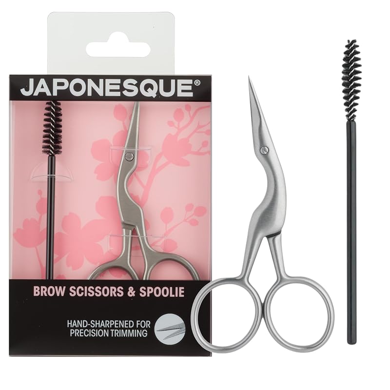 Tesoura para sobrancelhas JAPONESQUE com escovinha spoolie