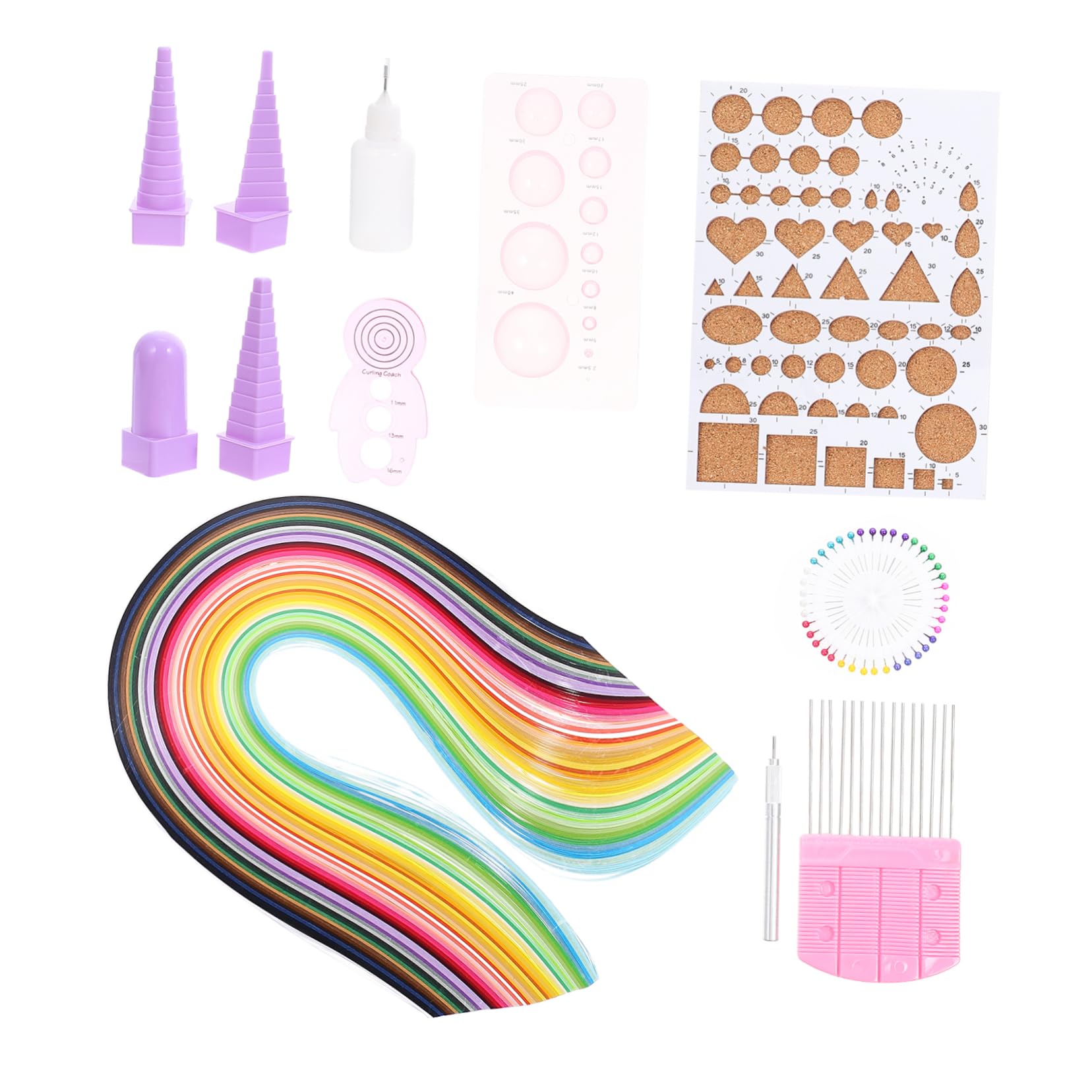 Kit De Quilling De Papel 50 Colores Herramientas Para Quilling Kit Manualidades Diy
