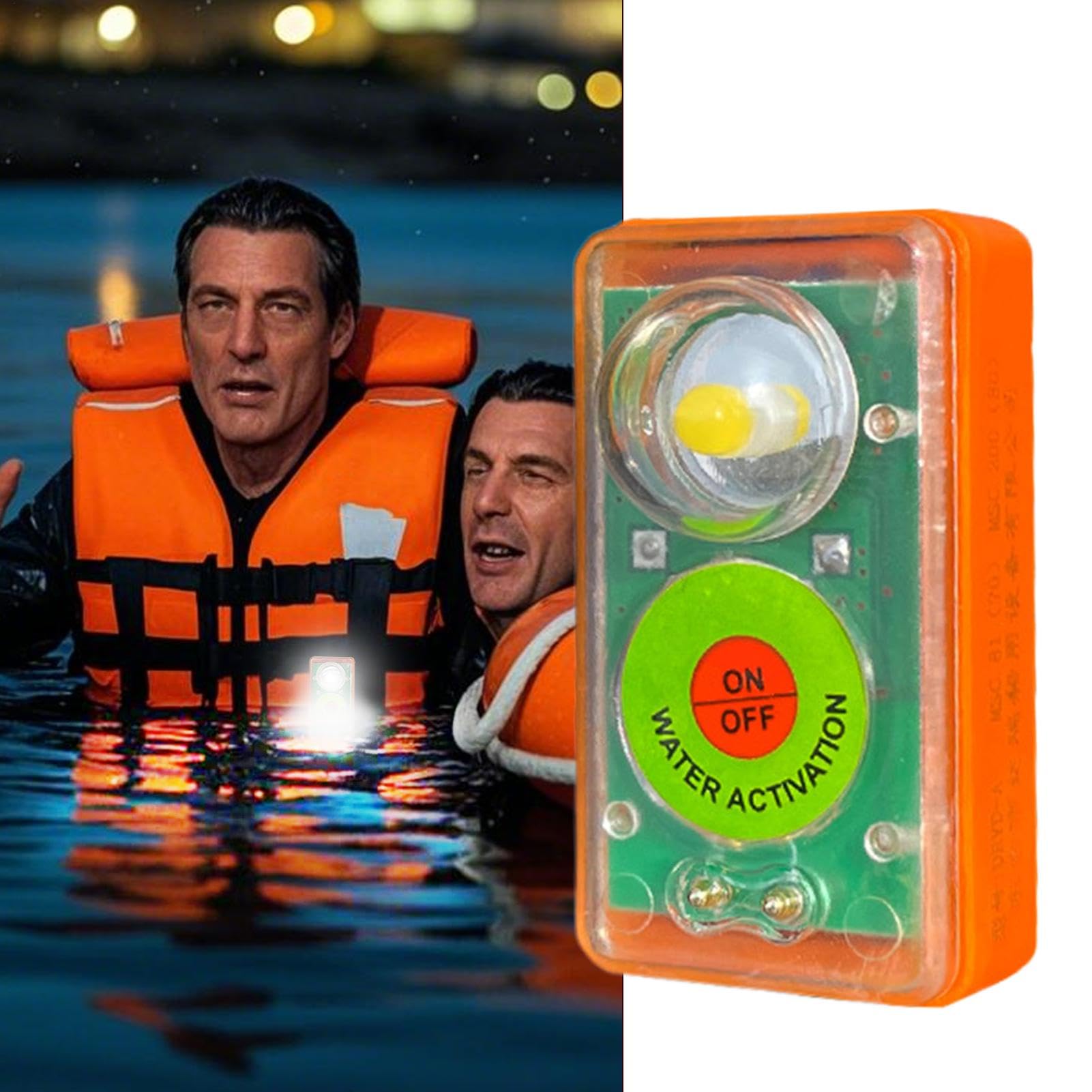 Giubbotto di salvataggio luce stroboscopica, luce attivata dall'acqua,Luci stroboscopiche a LED di salumi | Attrezzatura in barca, illuminazione per barche, per la protezione della sicurezza