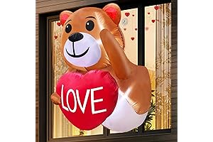 TURNMEON 3.5Ft Valentine's Day Inflatables Decoration Outdoor Blow-up Teddy Bear