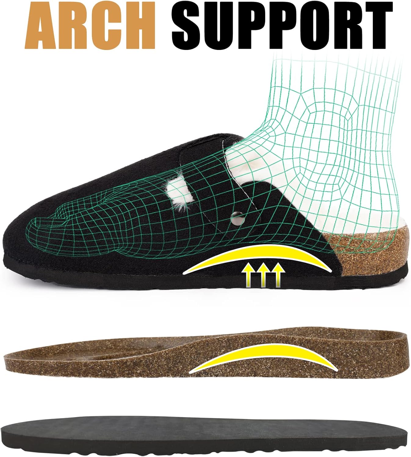 Buy MAIITRIP Women's Orthotics Cork Clogs Slippers with Arch Support