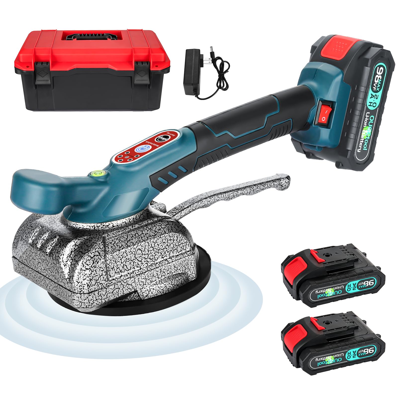 ANBULL Tile Vibrator Leveling Machine 5speed Adjustable Suction Cup Tile Tiler Hand-held Tile Tiling Machine Tile Vibration Tiling Machine Automatic