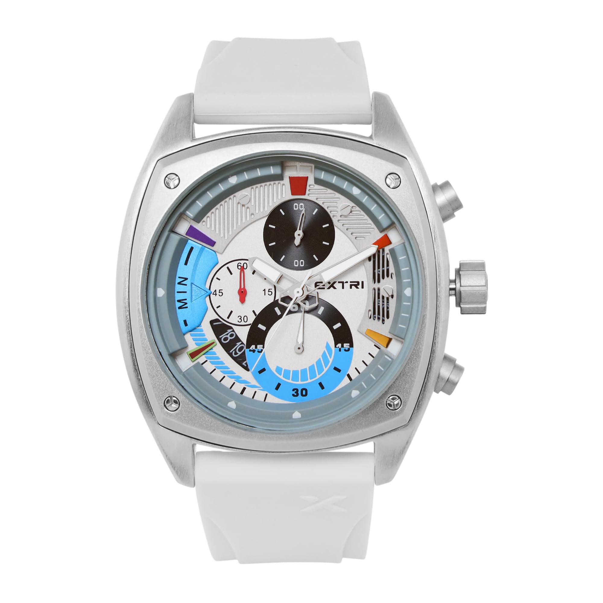 ExtriAnalog Silver Dial Men's Watch-X6056-A