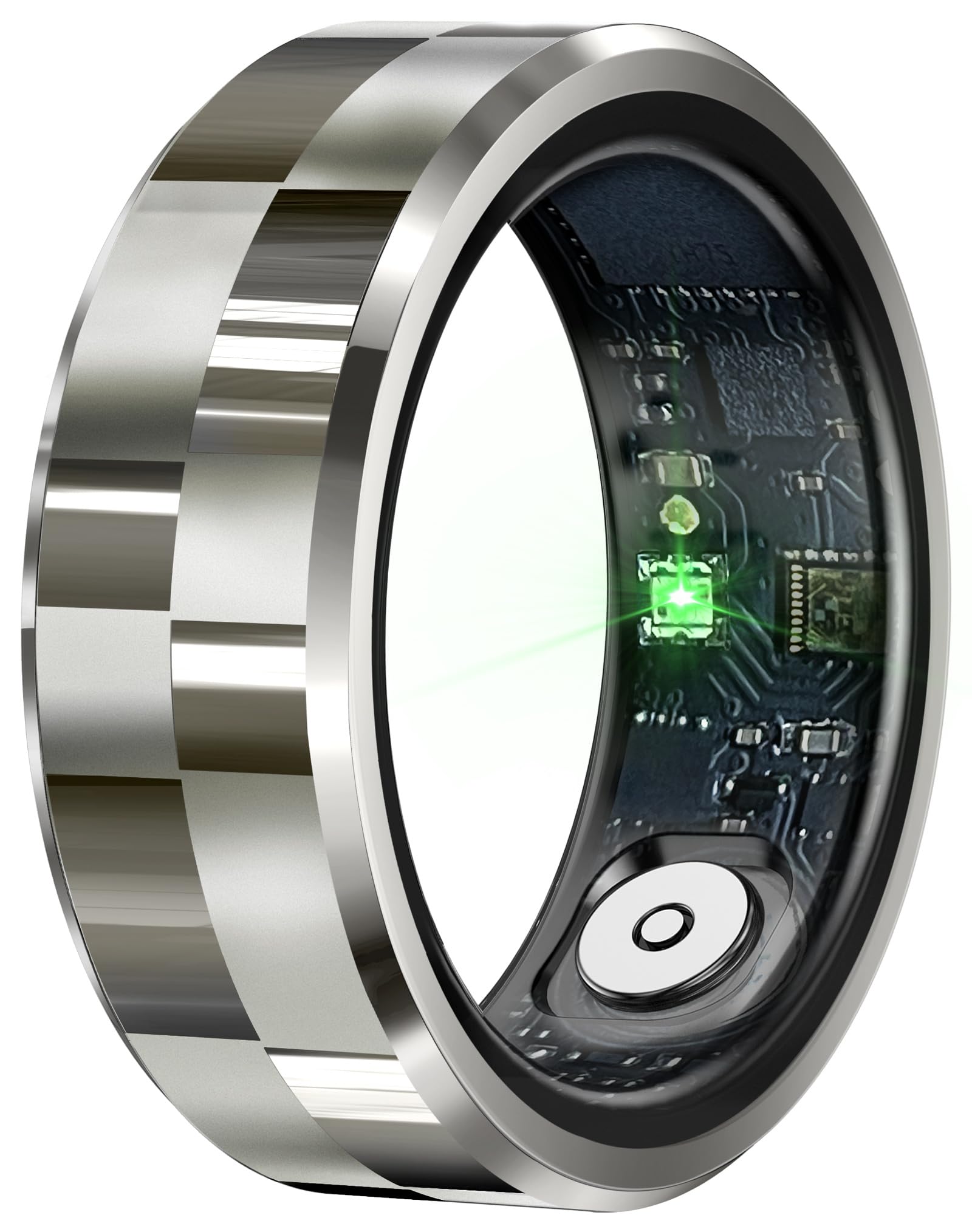 Smart Ring Men Health Ring Blood Pressure Monitor Ring Heart Rate Monitor SP-O2 Sleep Tracker Fitness Tracker Men Gesture Control Pedometer Waterproof Charging Case Compatible with iOS Android