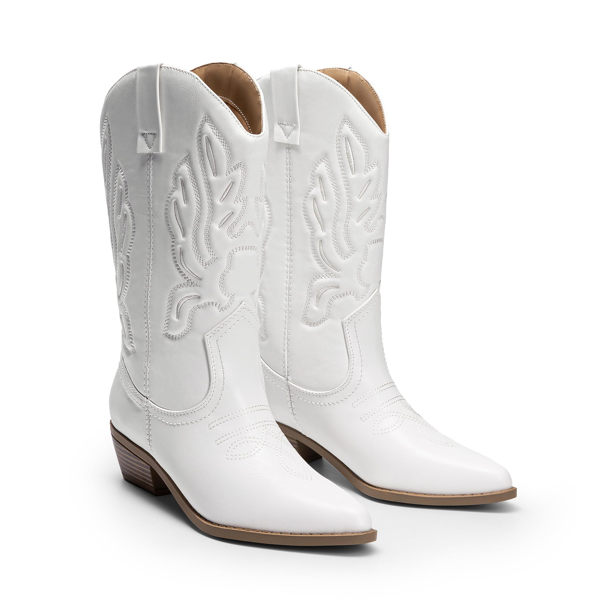 DREAM PAIRS Bottes Femme Classique Bottes Western pour Femmes Confortable Bottines Elégantes DWUMMB2419