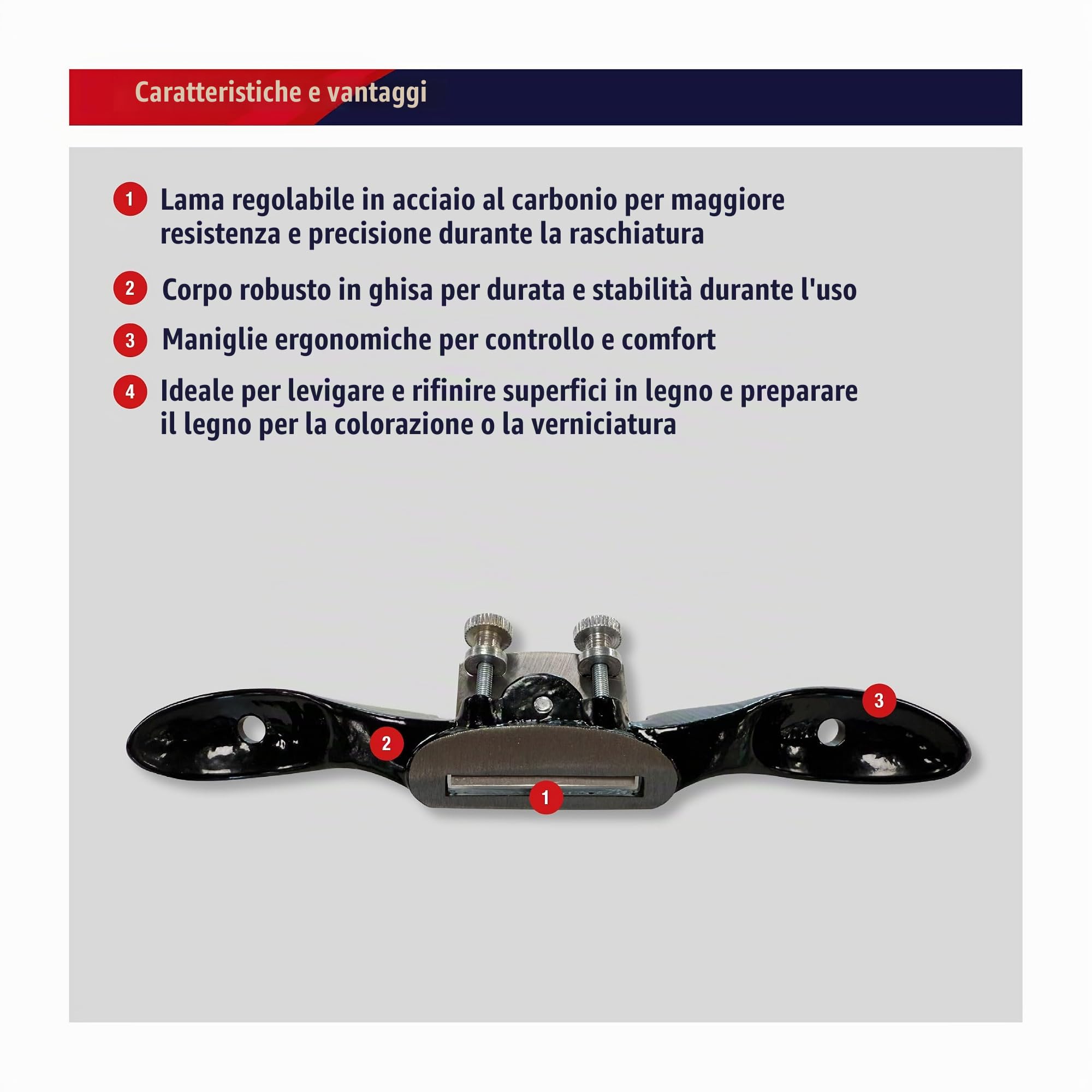 Spear & Jackson CABSCRAP Pialletto Raschietto con Lama Regolabile in Acciaio al Carbonio e Corpo in Ghisa per Lisciare e Rifinire Superfici in Legno