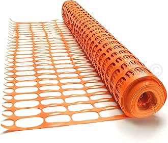 GroundMaster Plastic Mesh Barrier Safety Fence Gardening Pest Protection (20m, Orange)