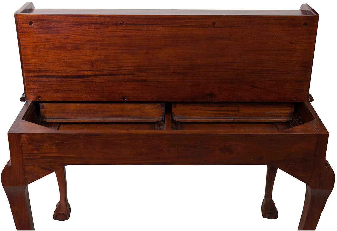 Biscottini Scrittoio in legno e pelle vintage 103x64x105 cm - Scrivania con cassetti - Scrittoio antico in legno - Scrivanie classiche per studio e camera da letto - Tavolo da lavoro per Computer