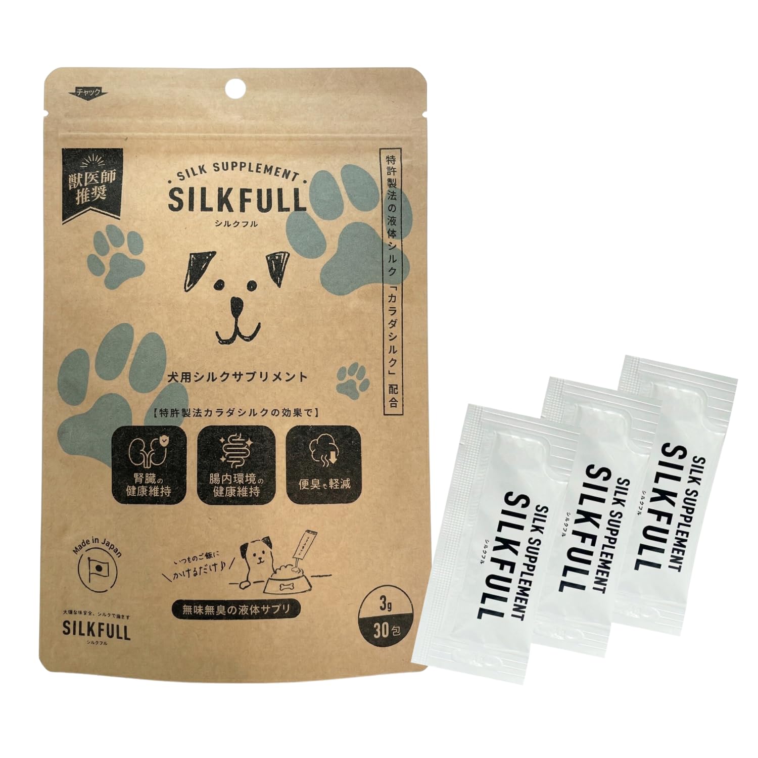 SILKFULL 30包+バラ20包COZY MILK 2本セット　腎臓ケア Amazon.co.jp: SILKFULL（シルクフル）犬の腎ケア サプリメント 犬