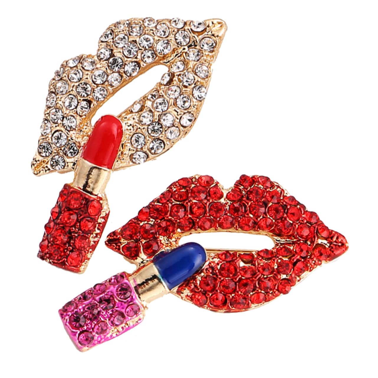 4 Piezas Broche De Labios Pin De Solapa De Ropa Bufanda Pin Broche De Sombrero e De Ropa e De Labios De Bloqueo e Para Sombrero De Solapa De