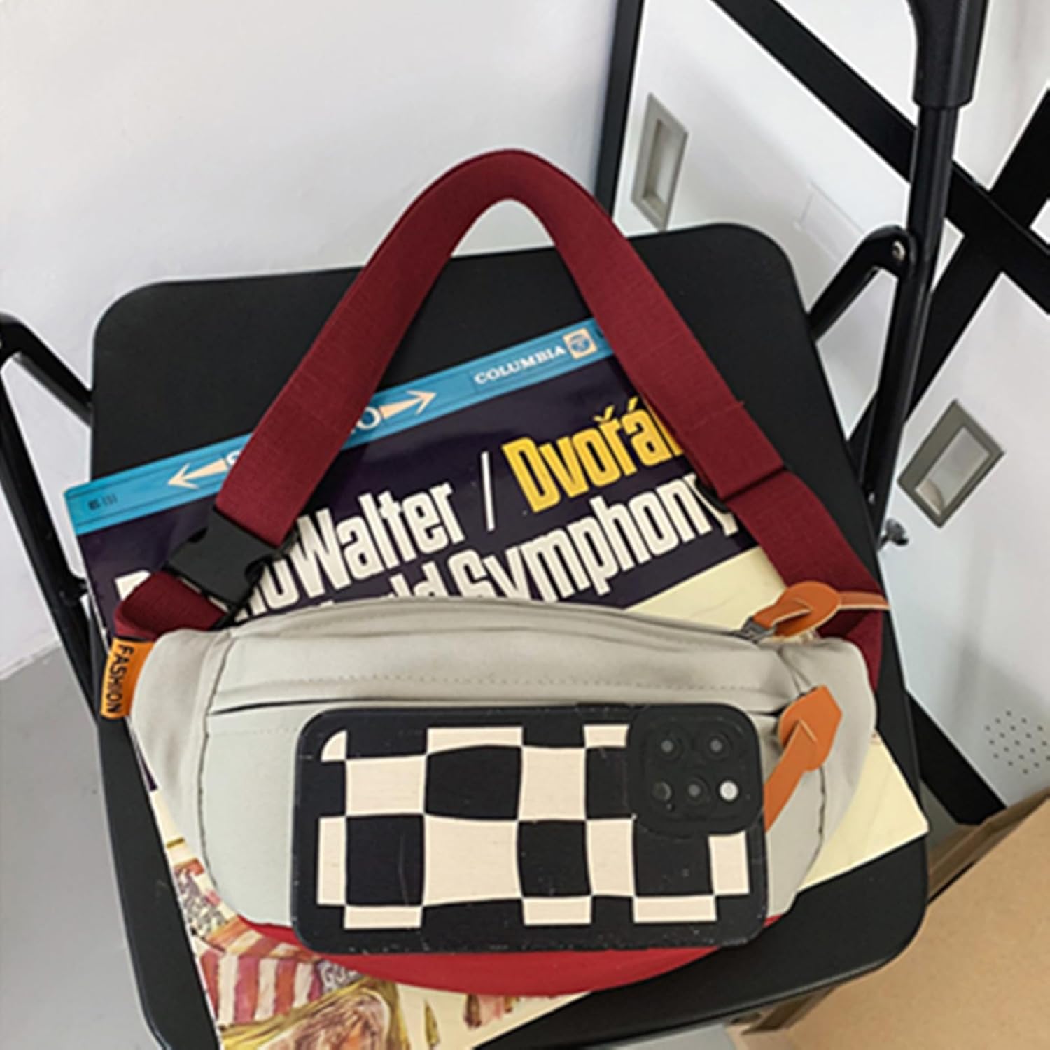 Men's and women's cross-body minimalist chest bag one shoulder, lightweight casual waist bag, suitable for sports, travel and daily use(Green) - Image 4