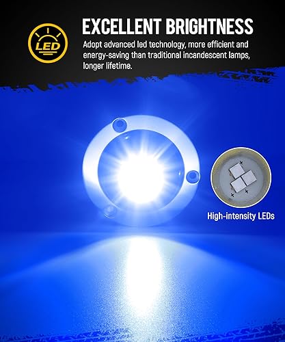 Miniatura 9 de Partsam Luz subacuática LED blanca de alta intensidad para pontones de yate de barco marino, IP68 impermeable, carcasa de acero inoxidable, lente de