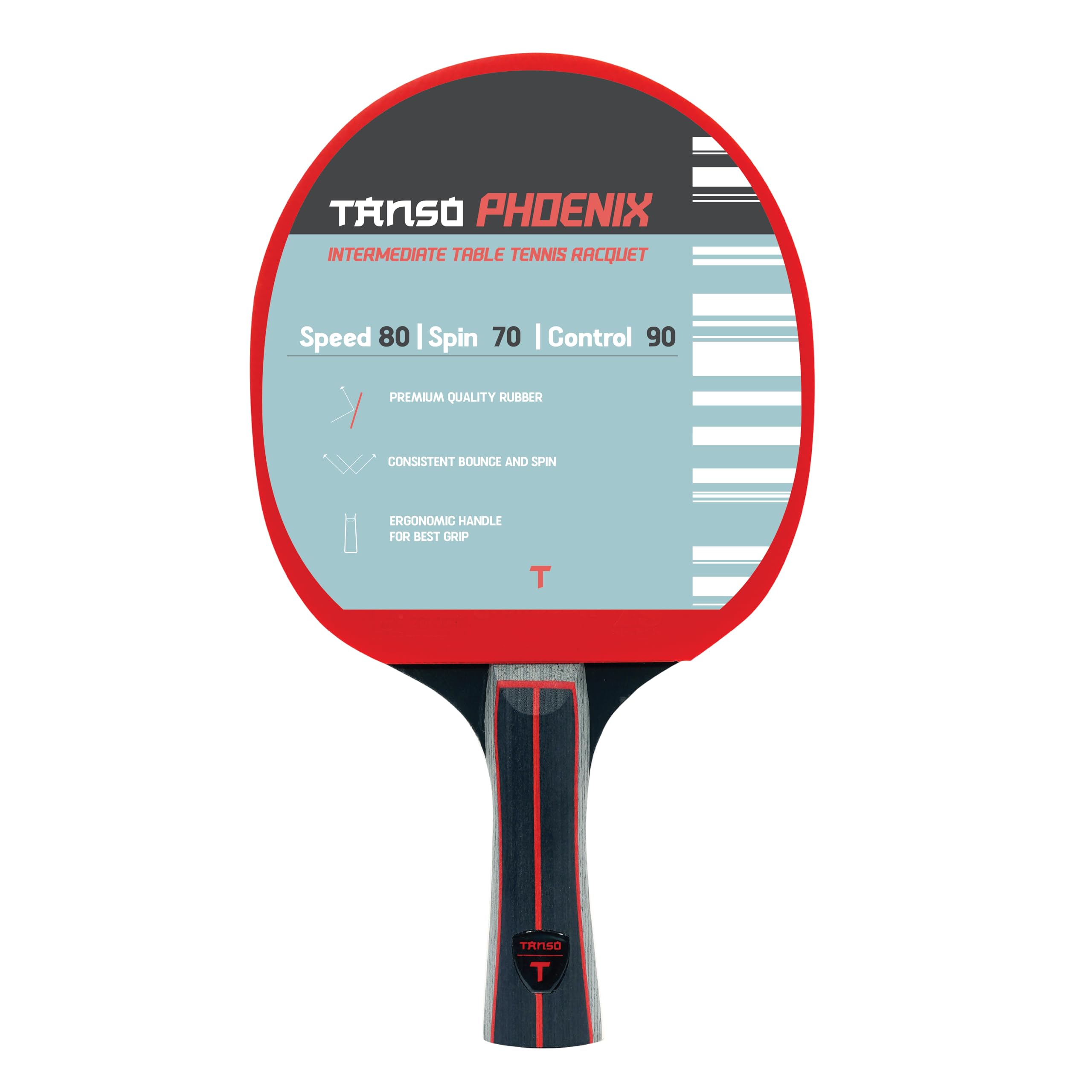 TANSO Phoenix Table Tennis (TT) Racket (Premium ITTF Approved Gambler Rubber, Engineered Ply, Ergonomic Grip Handle, Intermediate Players) (B0D7CRTS2L) Amazon Price History, Amazon Price Tracker