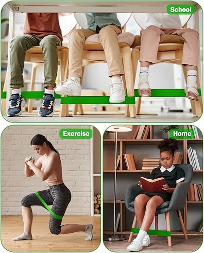 Miniatura 6 de Paquete de 10 bandas para sillas para niños con pies inquietos, imprescindibles para el aula, asientos flexibles para enfoque sensorial, Fidget,