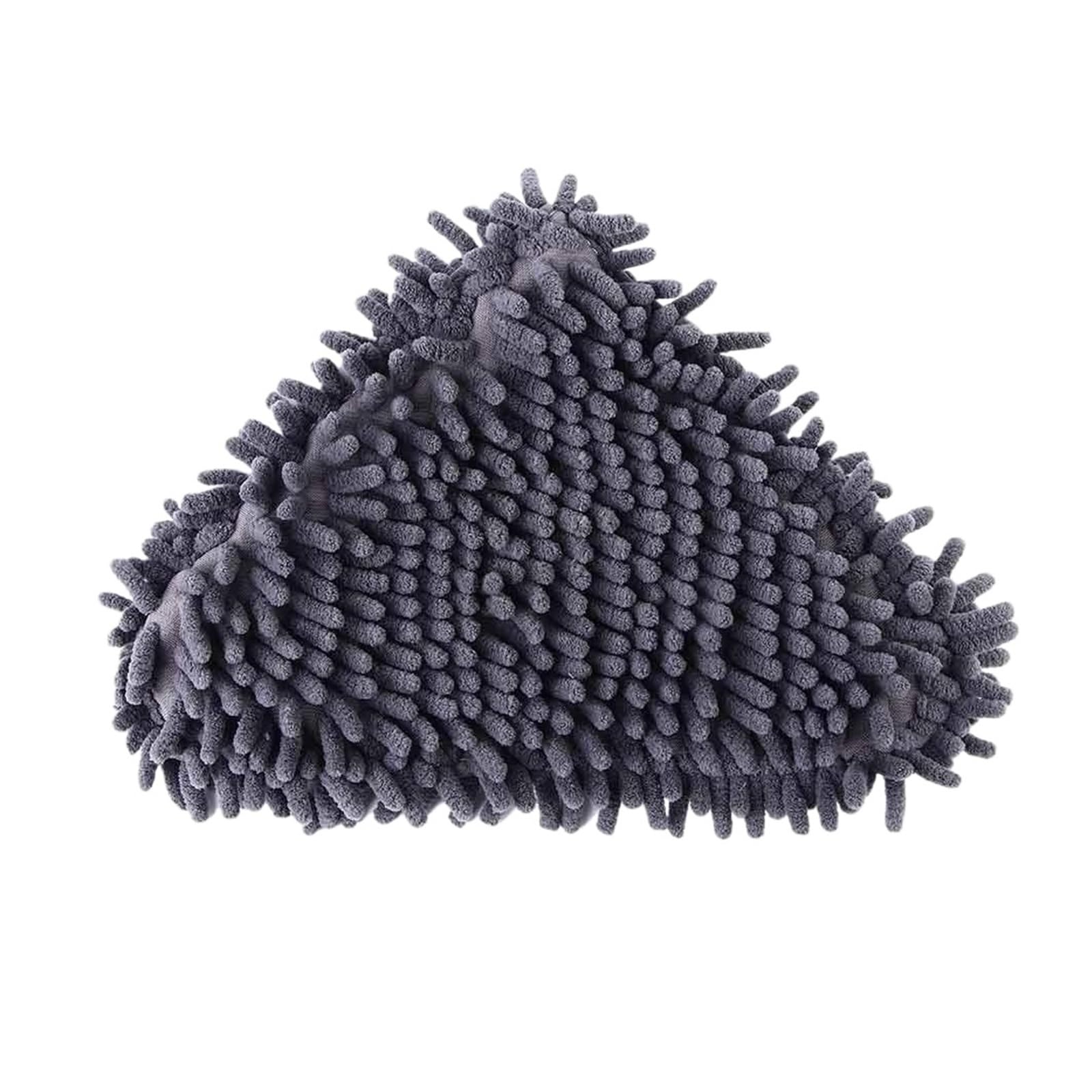 Recambios De Fregona Triangular De 3 Piezas, Microfibra | La base triangular giratoria de 180° llega a las esquinas y al vidrio; Agarraderas de microfibra de felpa for polvo fino.