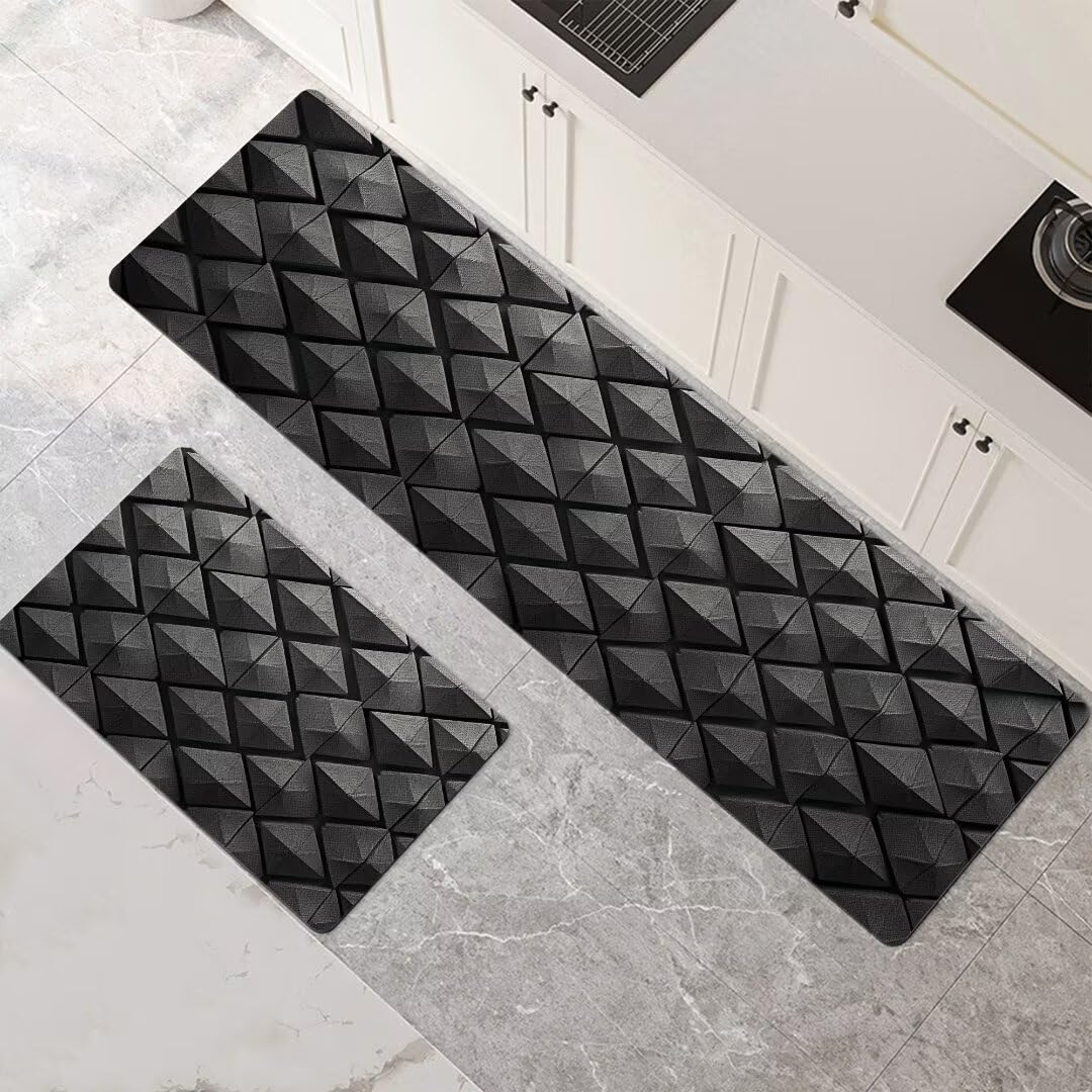 Alfombras de cocina de 2 piezas de diseño tradicional para comedor y entrada de casa