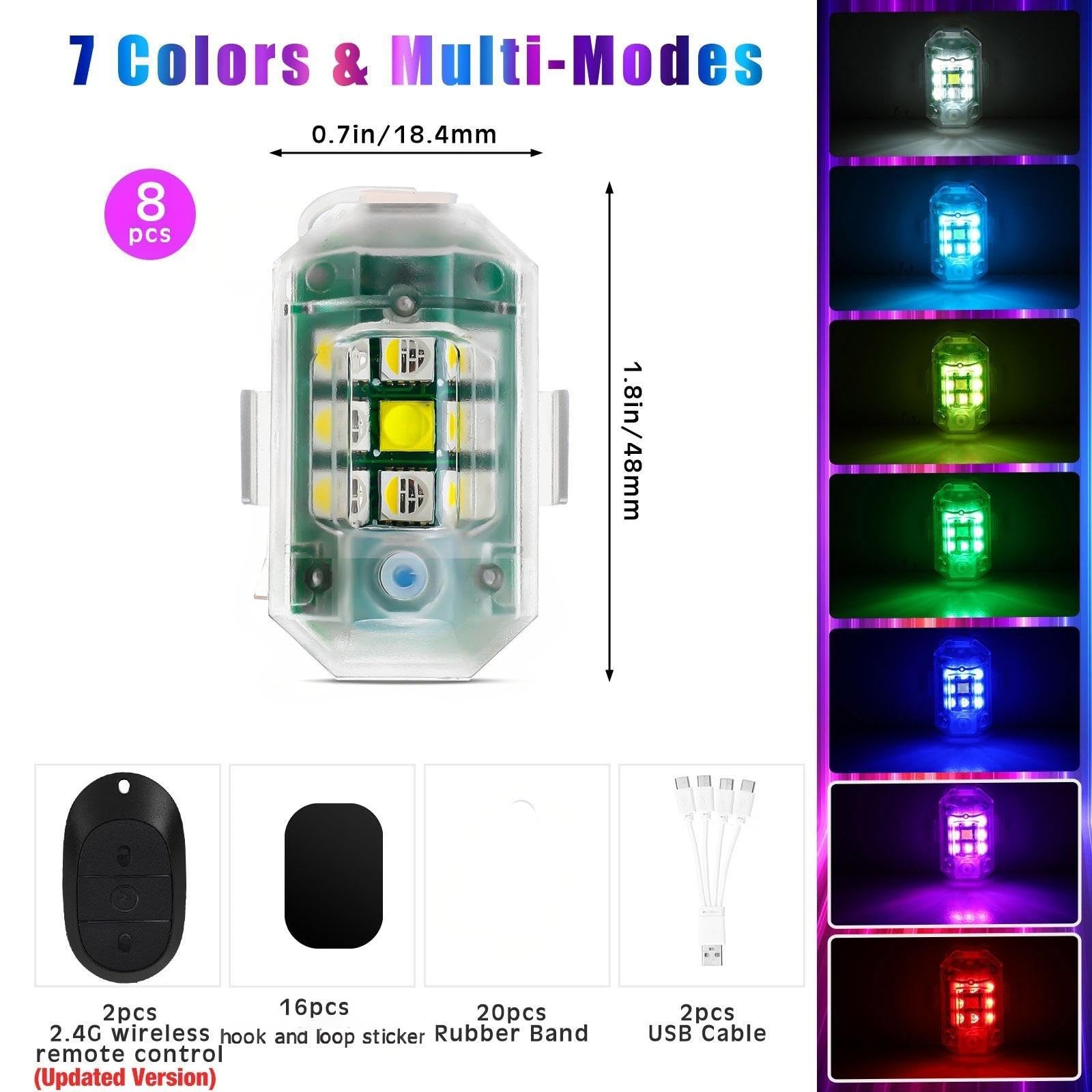 Lumières Stroboscopiques LED Sans Fil Avec Télécommande 8