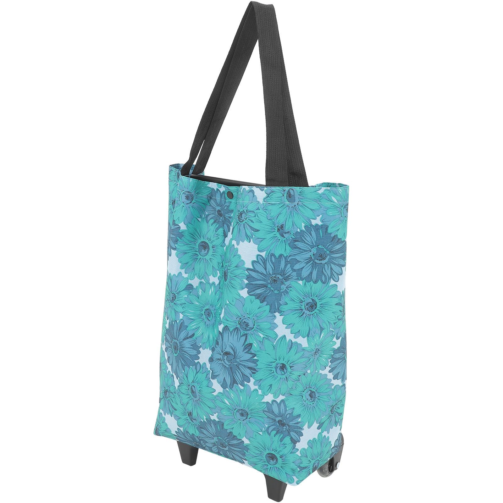 Toddmomy Borsa la Spesa con Ruote Pieghevole Capacità 21kg Leggera e Facile da Usare in Canvas e Abs per Supermercato e Viaggi