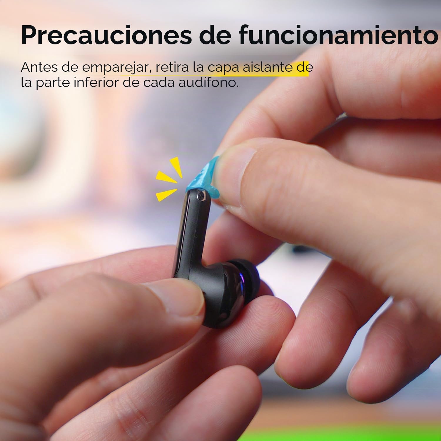 havit NC01T Cancelación activa de ruido auriculares sin blancos, 4 micrófonos ENC AI Llamada Inalámbrica Bluetooth Cancelación de ruido 40H Tiempo de reproducción 7 ecualizadores preestablecidos a