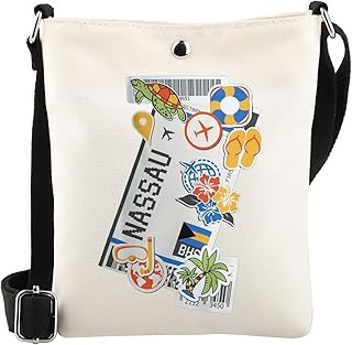 WSNANG Bahamas Vacation Souvenir Shoulder Bag Nassau Travel Crossbody Bag Bahamian Caribbean Island Sea Lovers Gift (Nassau CB)