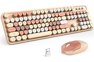 MOFII Rainbow Wireless Keyboard and Mouse Combo: Enrich Your Workspace with Retro Aesthetics