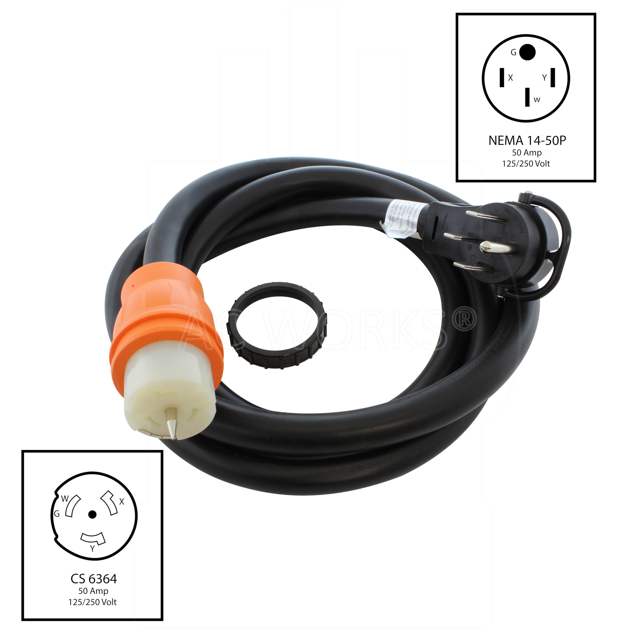 Amazon.com: AC WORKS [TE1450] 50A Generator Transfer Switch Power