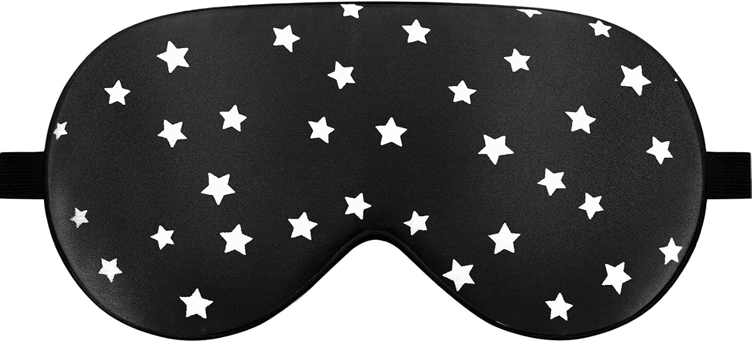 Lonfrote Star Mulberry Silk Sleep Eye Mask for Women Men