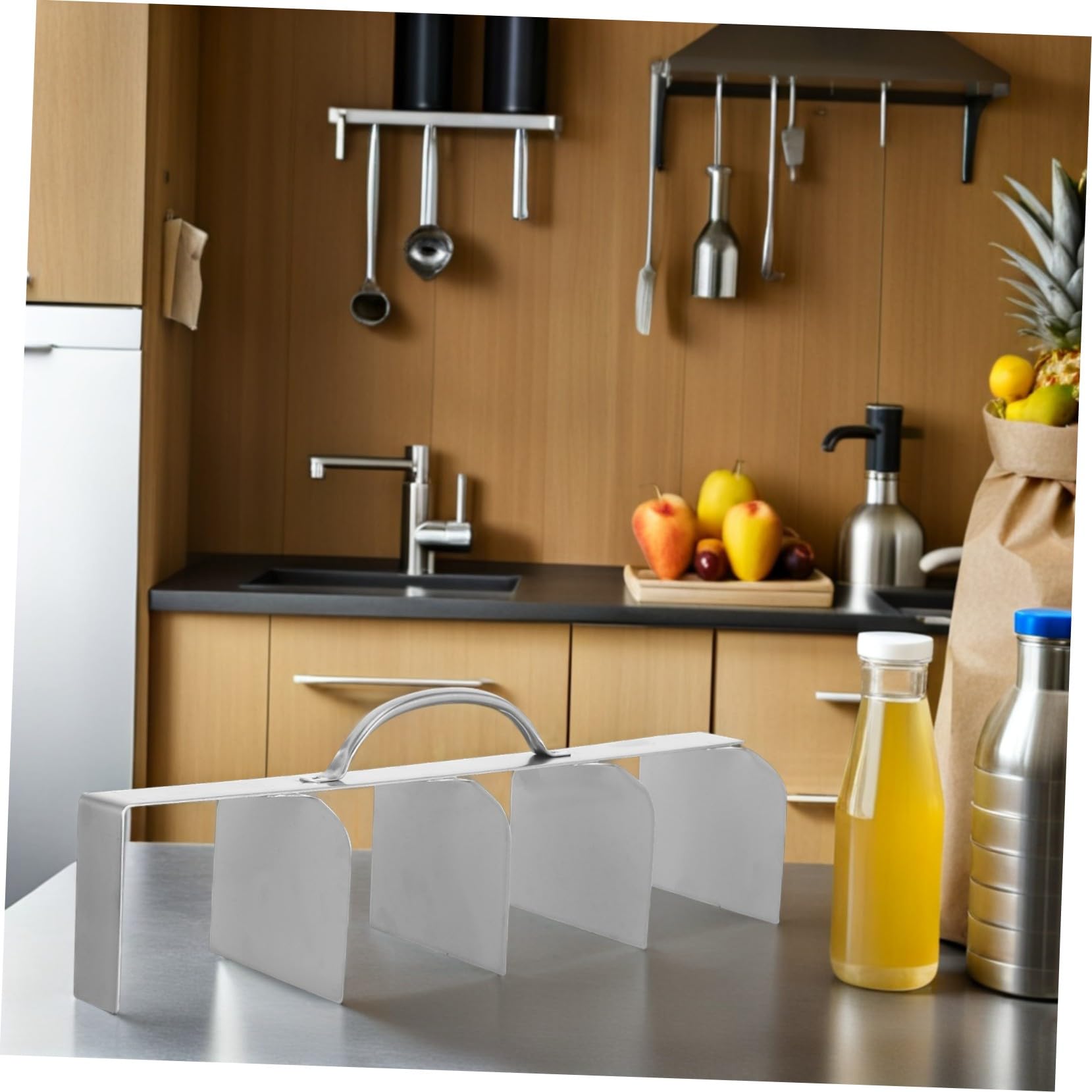 Mikinona Couteau à Tiramisu en Acier Inoxydable Professionnel, Découpe sans Couture, Divise Uniformément en 5 Parts, Accessoire de Pâtisserie Ergonomique pour Desserts et Occasions
