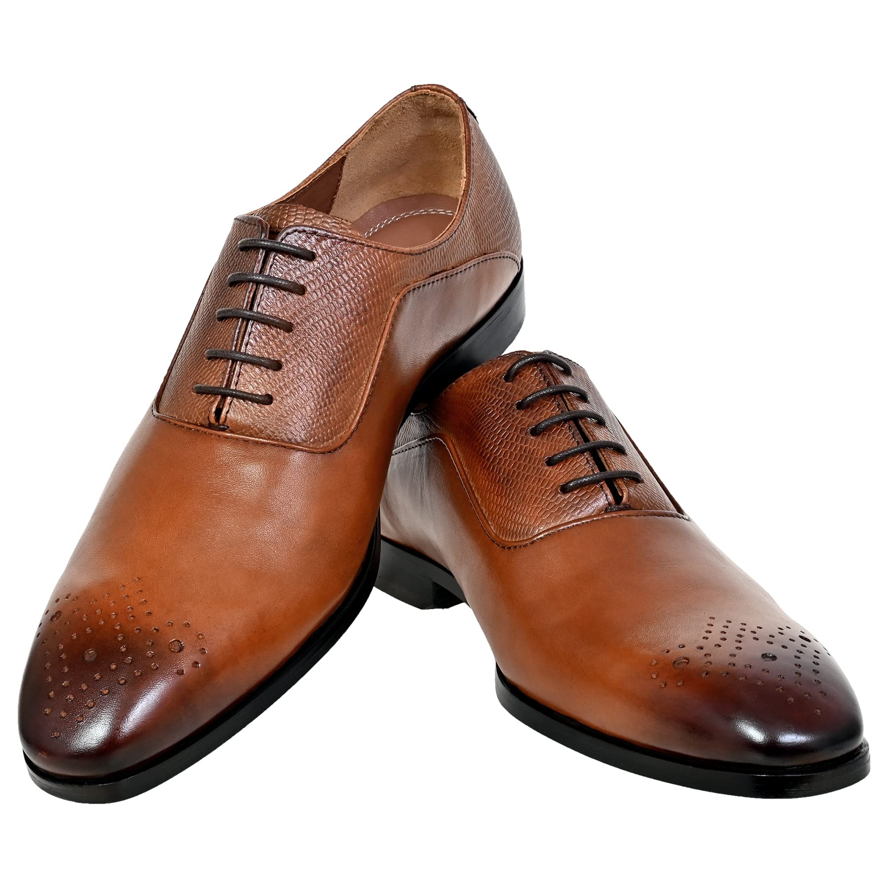 HX London Formal & Party Oxford Brogue Snake Print Lace-Up Shoe for Men Tan, Size_11 (B0B18PBDXS) Amazon Price History, Amazon Price Tracker