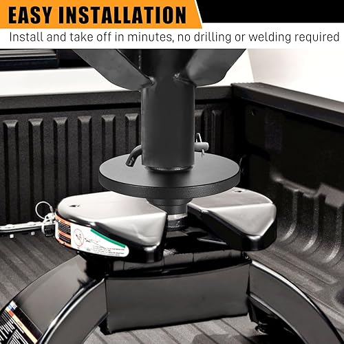 Vista 11 de GNXA4085 - Extensor de bola de enganche de cuello de cisne, compatible con enganches de remolque de cuello de cisne de B&W, desplazamiento de 4