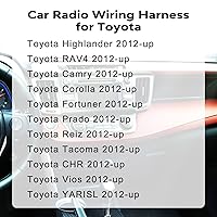 Vista 2 de Arnés de cableado de radio estéreo para coche para radio de Toyota de 2012 y posteriores. Adaptador de cable de radio con soporte para antena