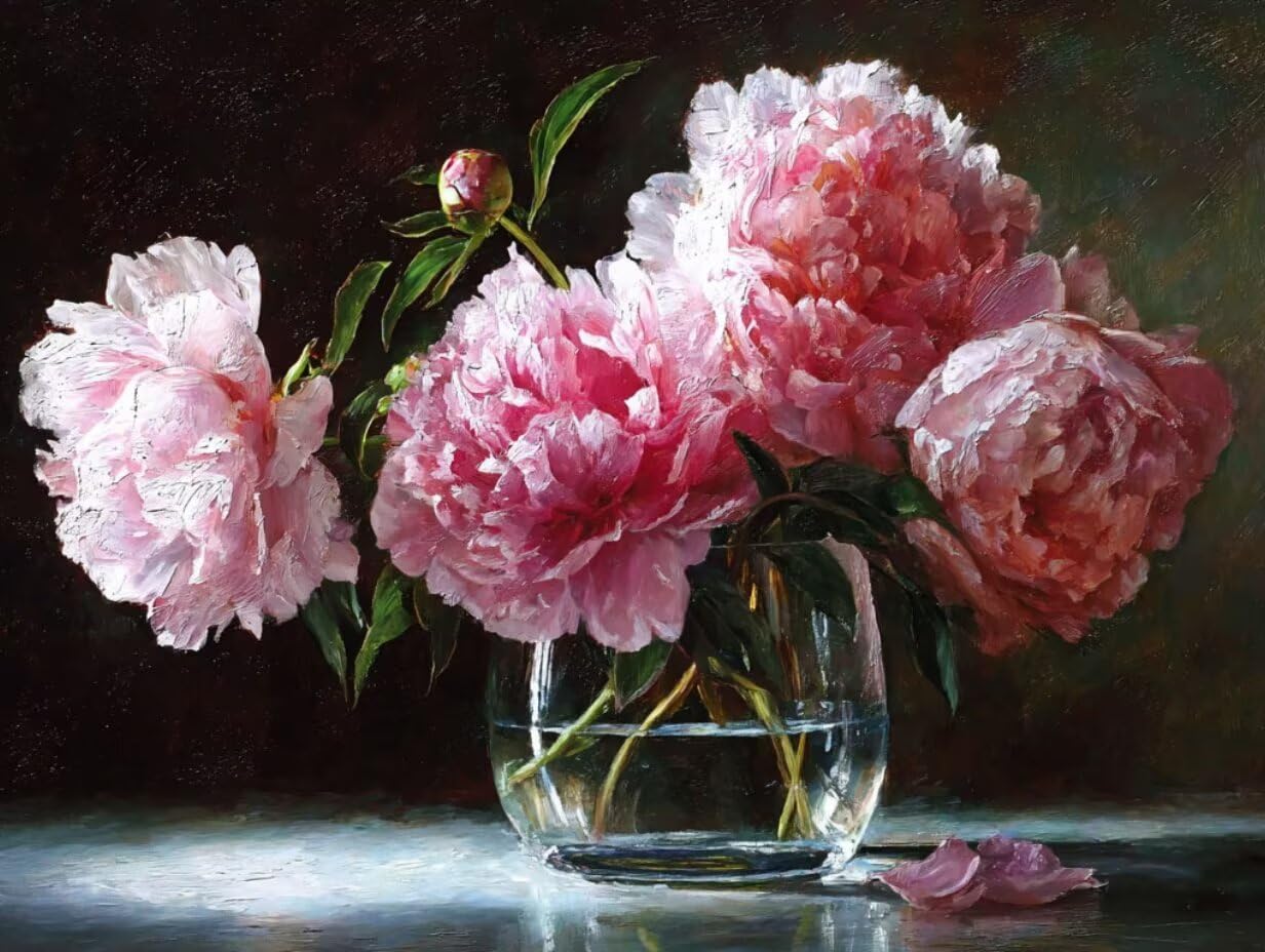 Puzzle de 6000 para Adultos, PeoníA Rosa, Rompecabezas Clásicos YHPGL7-238