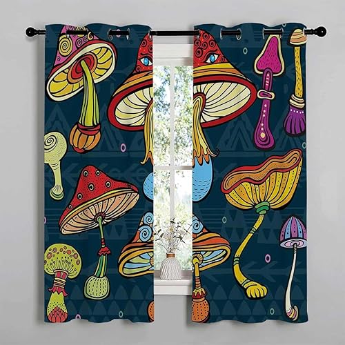 Miniatura 2 de Cortinas De Cocina Modernas Cortinas divisoras cortas con ojales de hongo, cortinas para Ventanas de Cuarto 55 pulgadas de ancho por 72 pulgadas de