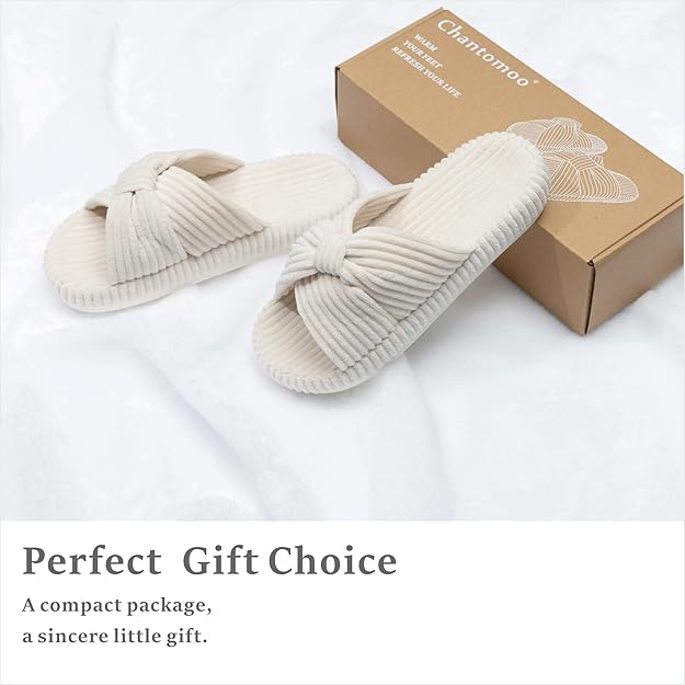Chantomoo Corduroy Crossband Slippers – Image 4