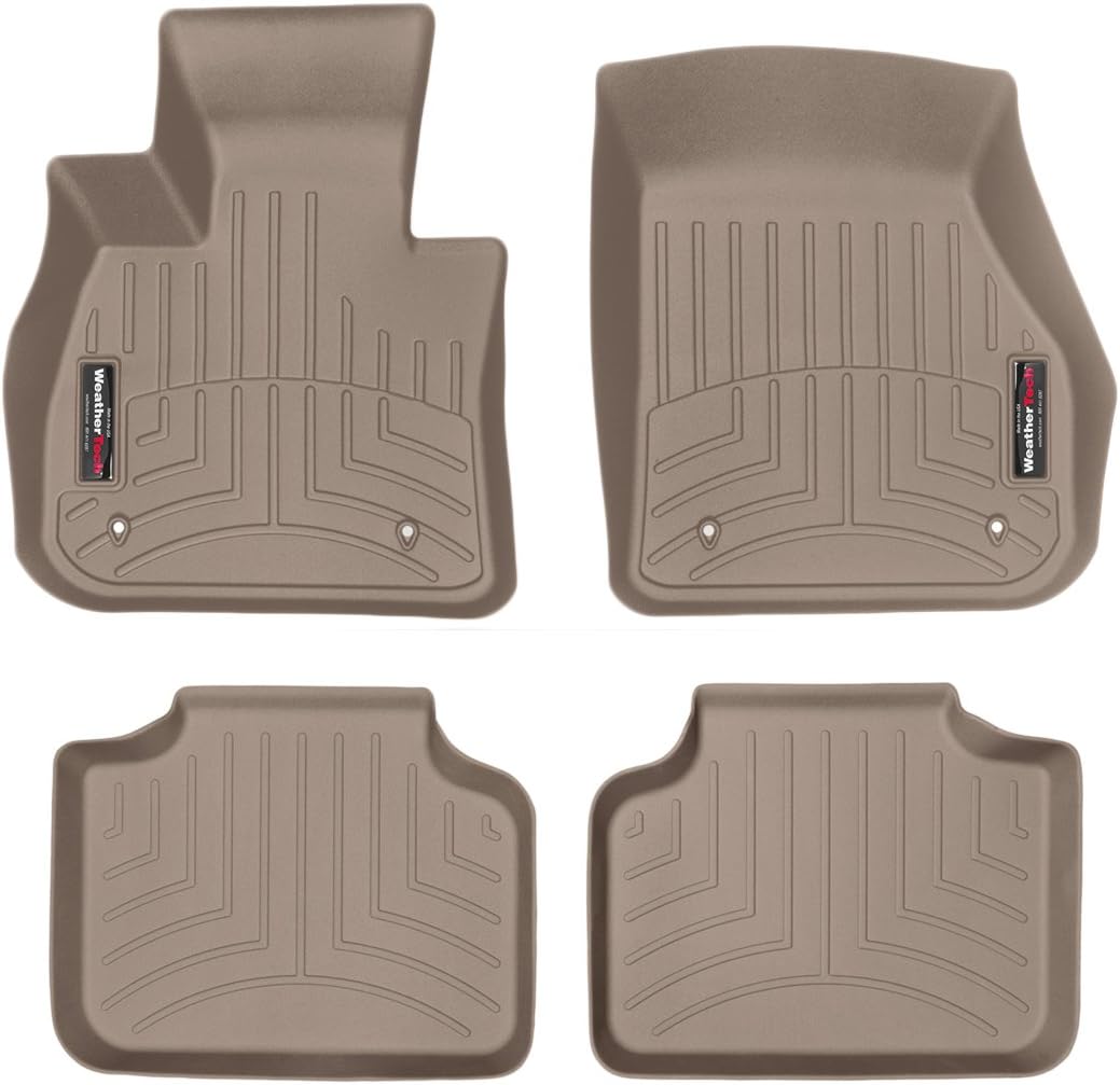 WeatherTech Custom Fit FloorLiners for BMW X2 28i, X2 M35i, X1 28i - 1st & 2nd Row (448811-447482), Black